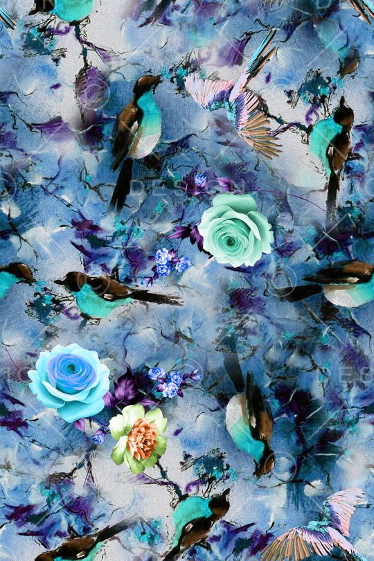 面料花卉印花华亿平台图片