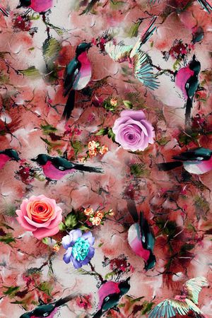 面料花卉印花华亿平台图片