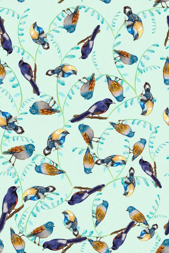 花鸟印花华亿平台图片