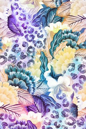 豹纹印花华亿平台图片