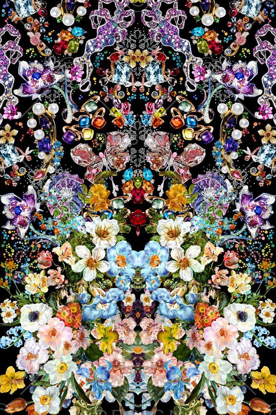 花卉印花华亿平台图片