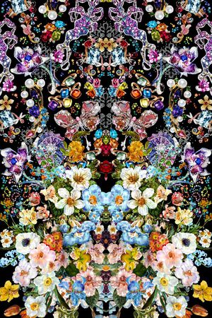 花卉印花华亿平台图片