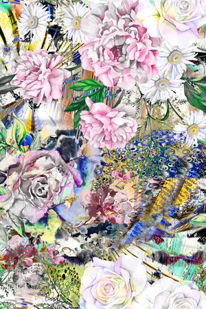 水墨印花华亿平台图片