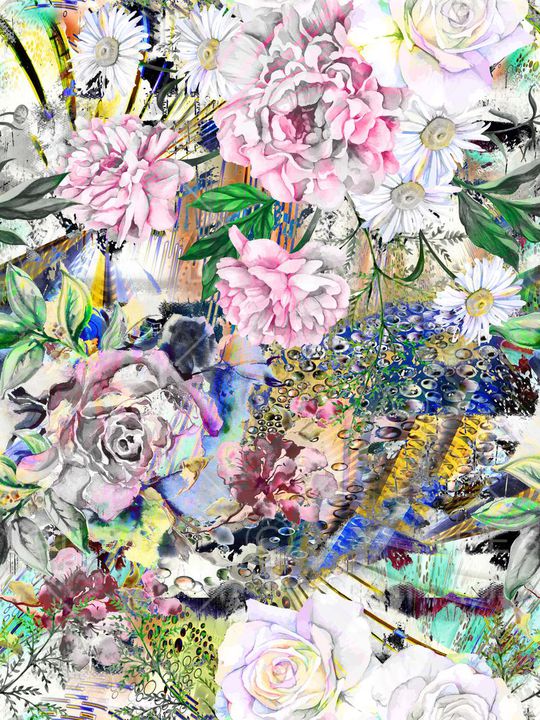 水墨印花华亿平台图片