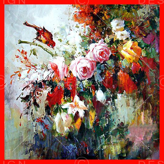 花卉印花华亿平台图片