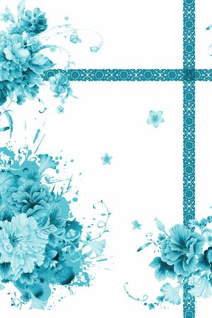 青花瓷纹样印花华亿平台图片