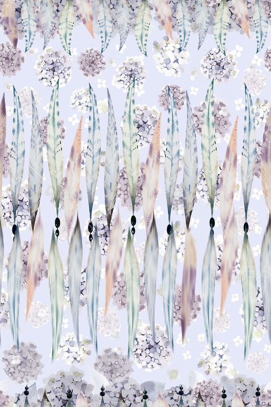 羽毛印花华亿平台图片