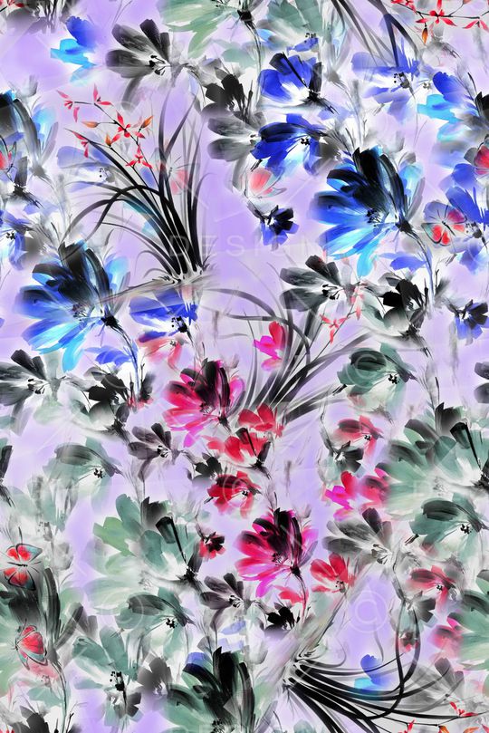 花鸟印花华亿平台图片