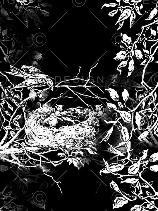 树枝印花华亿平台图片