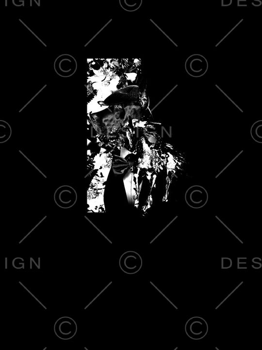 手绘几何动物时尚狗先生印花华亿平台图片