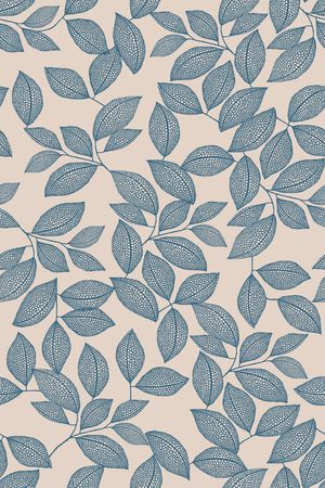 抽象手绘满版树叶纹理印花华亿平台图片