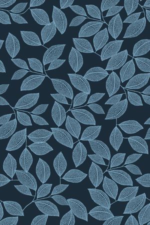 抽象手绘满版树叶纹理印花华亿平台图片