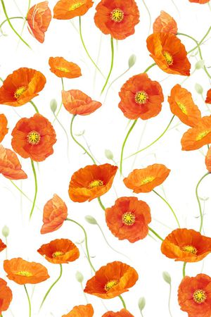 罂粟花印花华亿平台图片