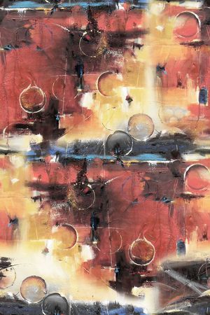 抽象油画印花华亿平台图片