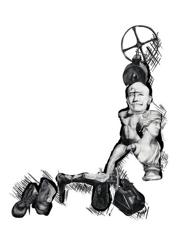 素描印花华亿平台图片