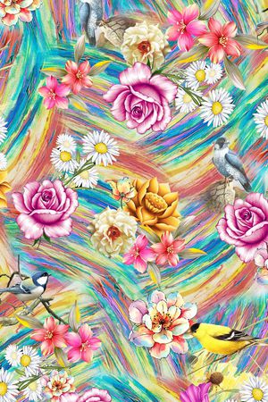 抽象印花华亿平台图片