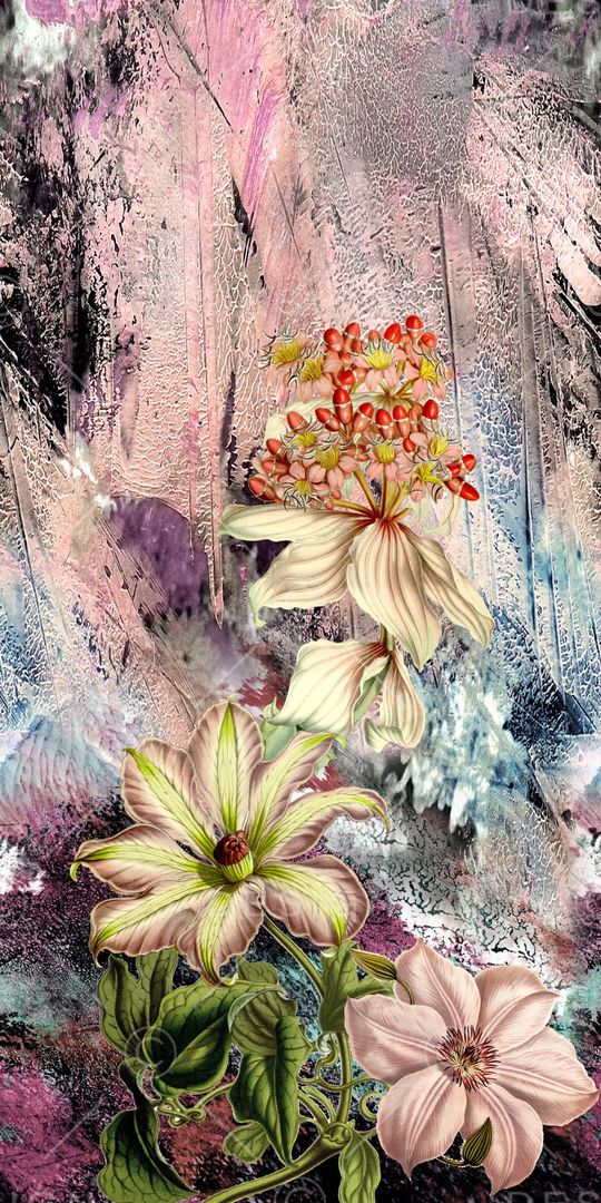 花卉印花华亿平台图片