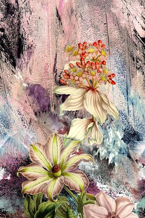 花卉印花华亿平台图片