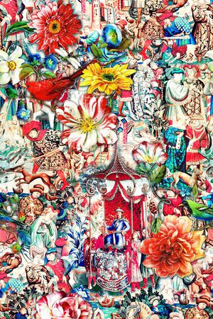 欧式印花华亿平台图片