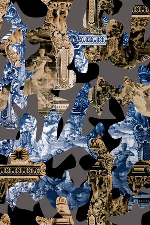 潮牌男装印花华亿平台图片