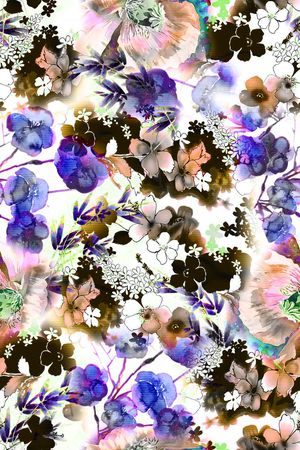 花卉印花华亿平台图片