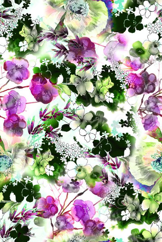 花卉印花华亿平台图片