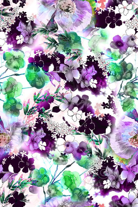 花卉印花华亿平台图片