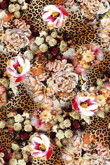 花卉印花华亿平台图片