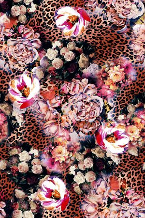 花卉印花华亿平台图片