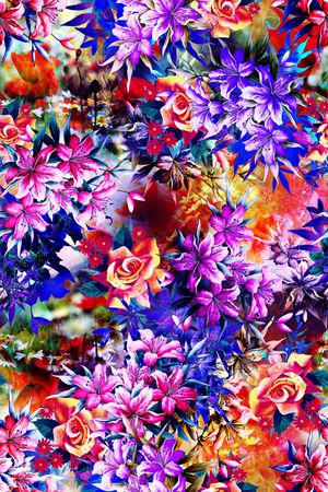 花卉印花华亿平台图片