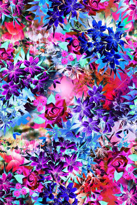 花卉印花华亿平台图片