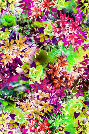 花卉印花华亿平台图片