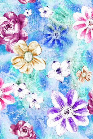 花卉印花华亿平台图片