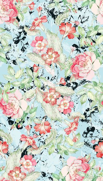 创意水彩印花华亿平台图片