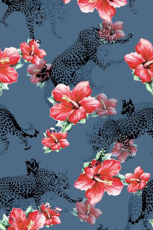 时尚花卉动物印花华亿平台图片