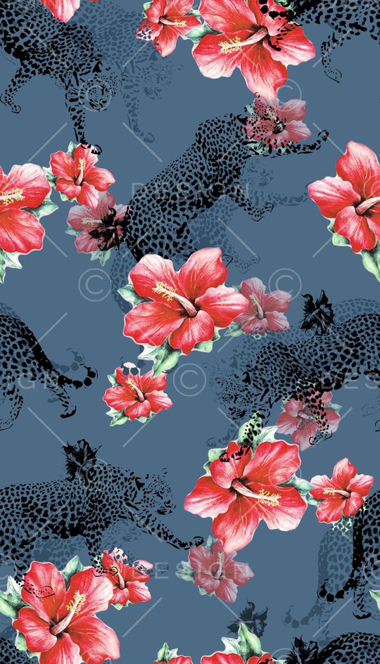 时尚花卉动物印花华亿平台图片