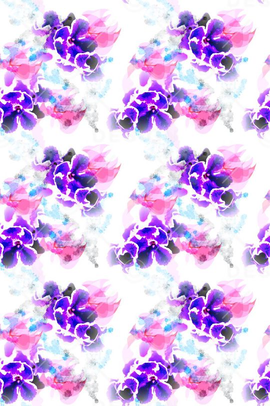 水彩水墨印花华亿平台图片