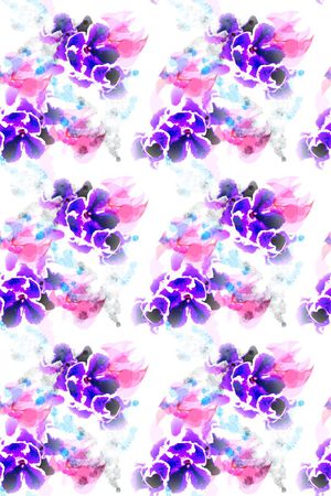 水彩水墨印花华亿平台图片