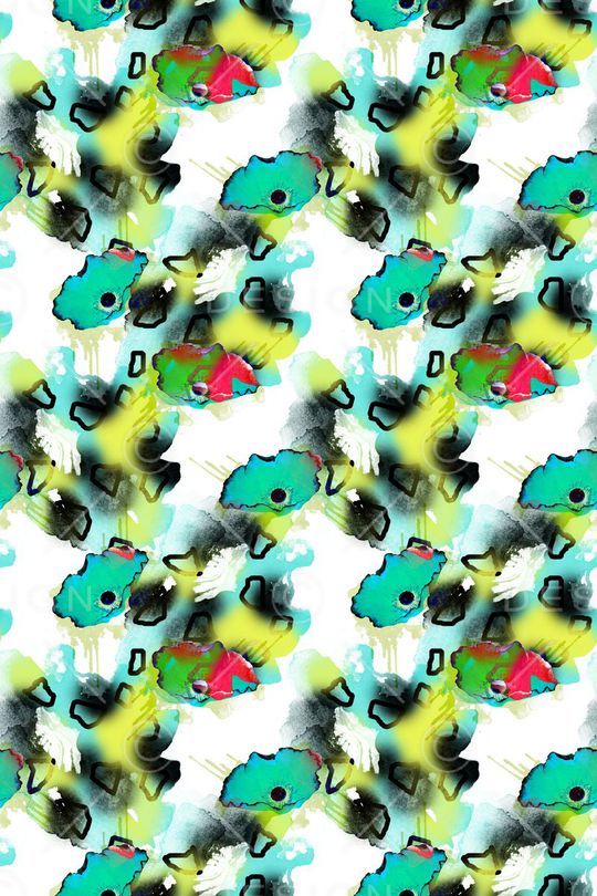 手绘风格印花华亿平台图片