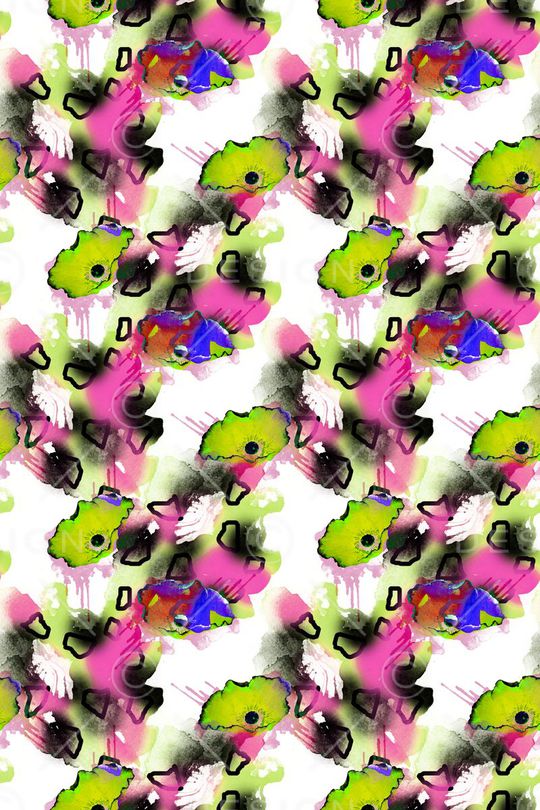 手绘风格印花华亿平台图片