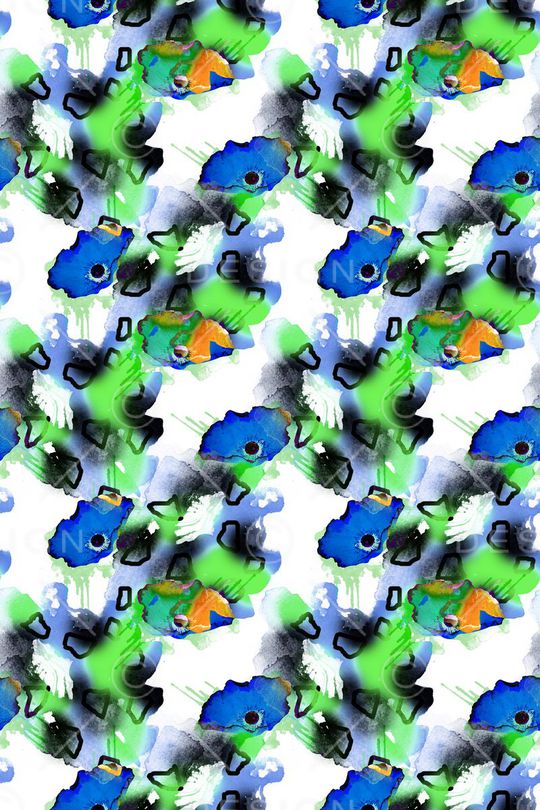 手绘风格印花华亿平台图片