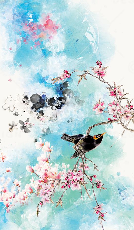 花鸟印花华亿平台图片