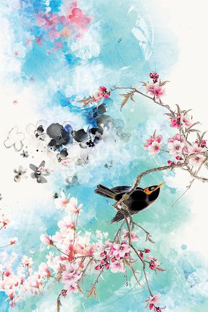 花鸟印花华亿平台图片