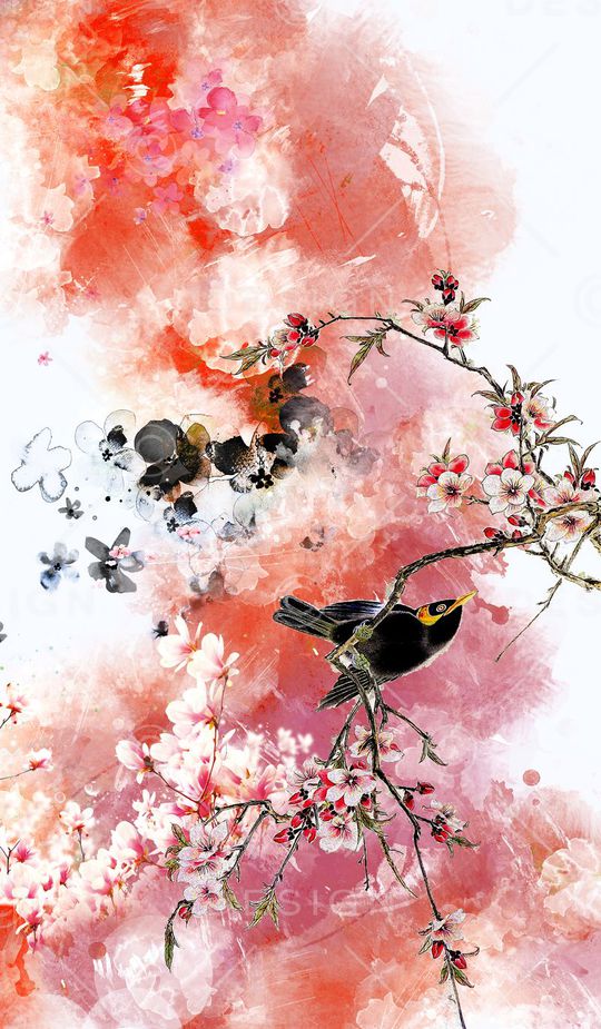 花鸟印花华亿平台图片