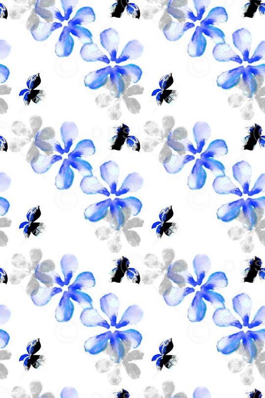 手绘风格印花华亿平台图片