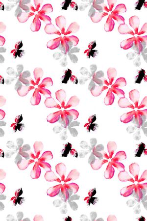 手绘风格印花华亿平台图片