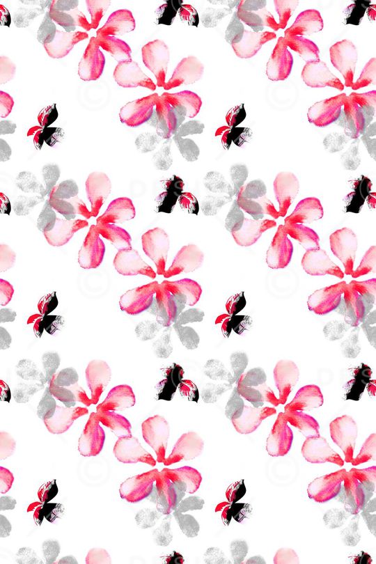 手绘风格印花华亿平台图片