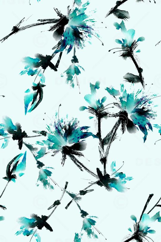 水墨印花华亿平台图片