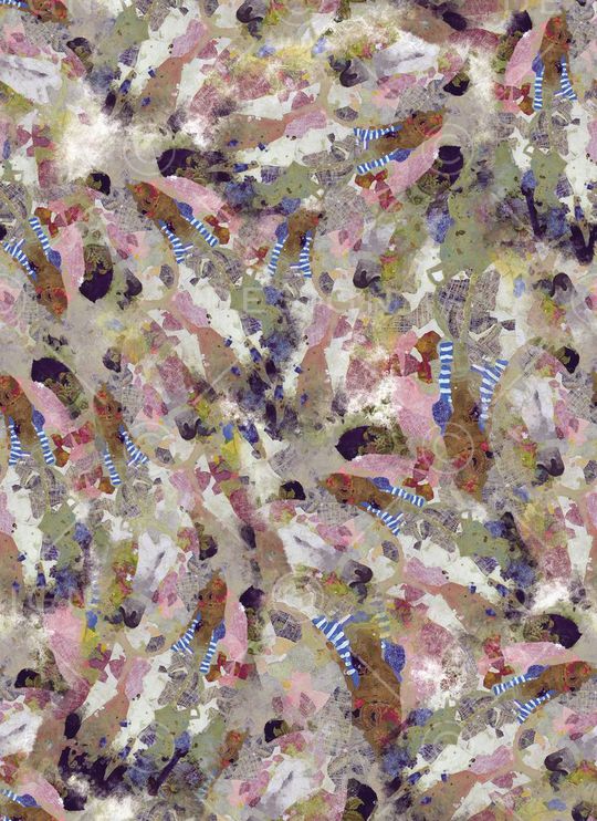 抽象肌理图案印花华亿平台图片