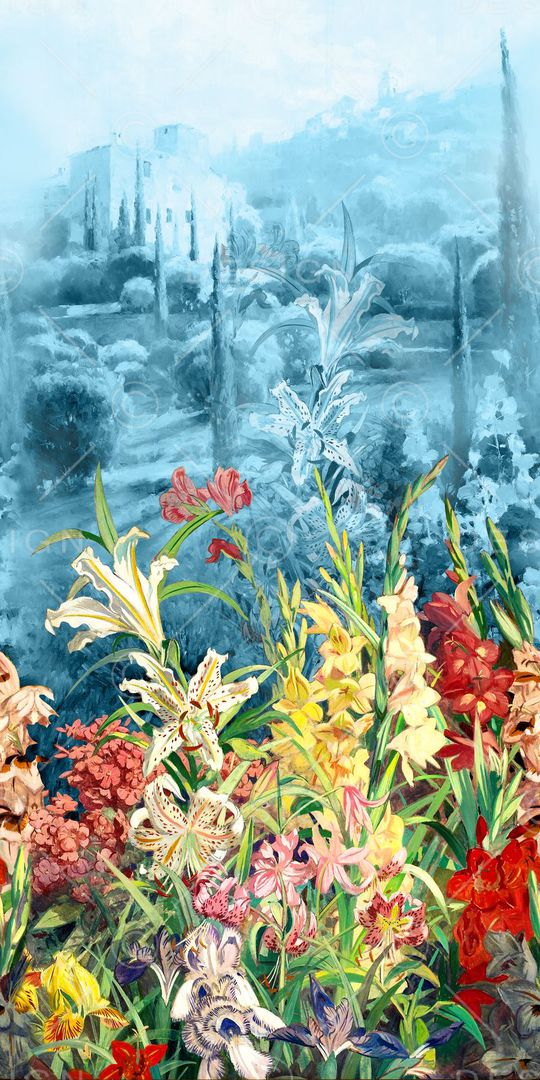 花卉印花华亿平台图片